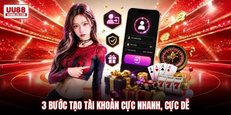3 bước tạo tài khoản cực nhanh, cực dễ