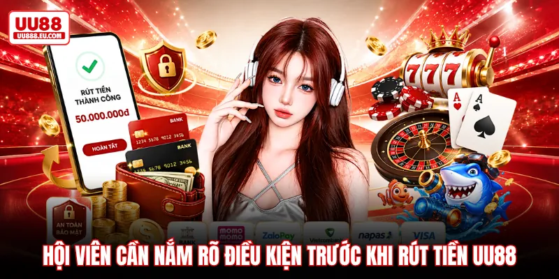 Hội viên cần nắm rõ điều kiện trước khi rút tiền UU88
