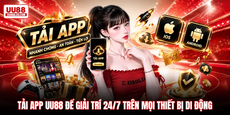 Tải app UU88 để giải trí 24/7 trên mọi thiết bị di động